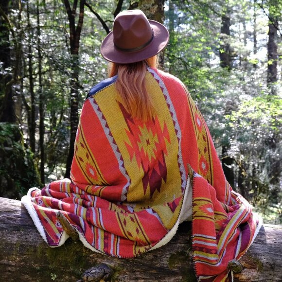 Patterned Throw Soft Sherpa Lining Blanket - Picture 1 of 6